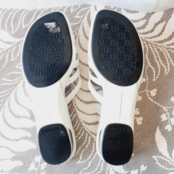 Cole Haan Nike Air White Strappy Sandals - Picture 9 of 11